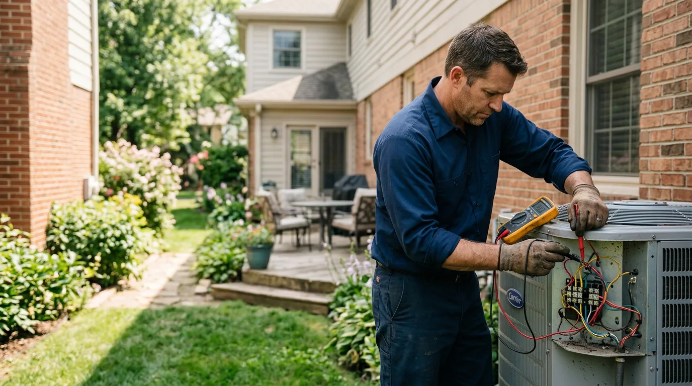 HVAC technician working near Yorkshire, NY
